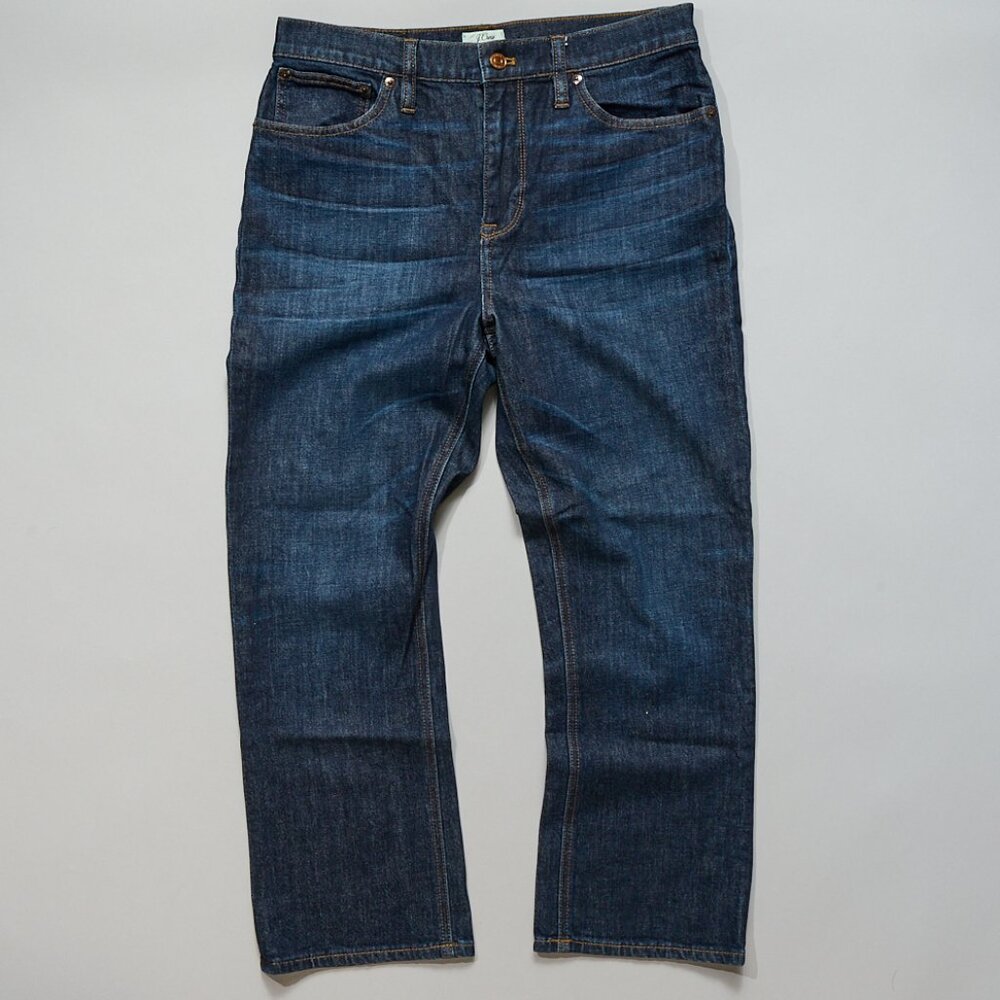 J. Crew Dark Blue Straight-Leg Jeans